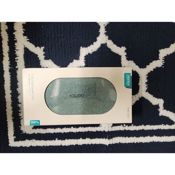 CHOETECH Dual Wireless Charger (Adapter included), 5 Coils Qi,for Phone,Airpod - Picture 1 of 5